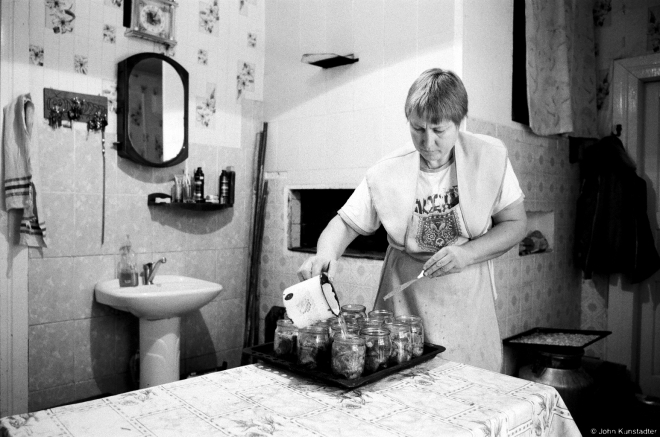 10.Polesian Kitchen in Winter, Adding Water to the Jars of Duck Meat, Tsjerablichy 2016, 2016342a- (65580012