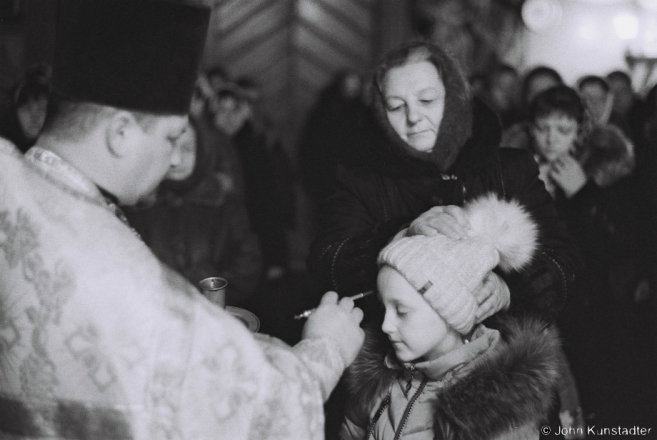1c.Anointing with Holy Oil, Orthodox Christmas Service, Azdamichy 2017, 2017007- (F1190023