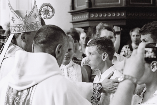 1c.Sacrament of Confirmation, Feast of St. Roch, Narach (Kabyl'nik) 2015, 2015275-30A(000062