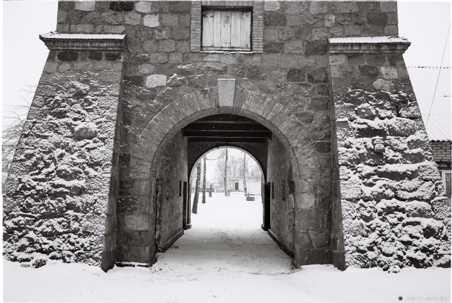 1d.Detail, Left-Hand Gate, Polish Border Guard Barracks (c. 1925), Kljetsk 2016, 2016091b-26A (000056