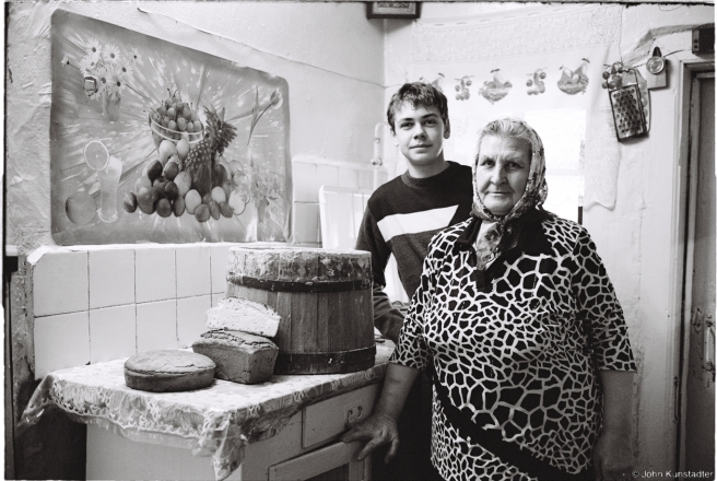 2.Spadarynja S'tsjepanida with Her Grandson Sasha, 50+-Year-Old Dzjezhka & Bread, Dzjerkaushchyna 2016, 2016145a-22A (000054