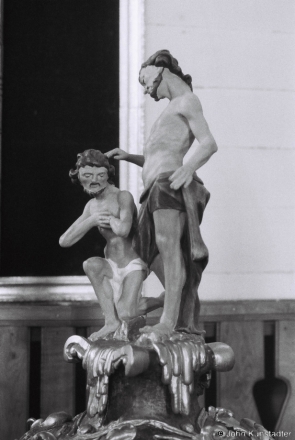 23h.Sculpture of Baptism of Christ, R.C. Church of John the Baptist, Voupa 2017, 2017014a- (F1130008
