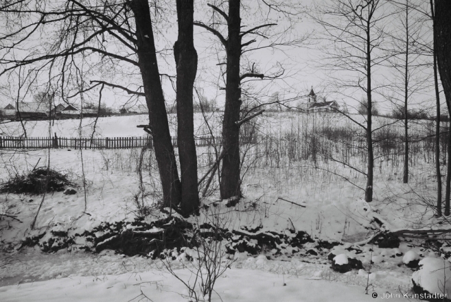 7.Patrimony of Valozhyn District, View toward Orthodox Church of S. George, Losk 2014, 2014032a-19A