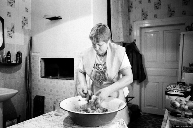 8.Polesian Kitchen in Winter, Mixing and Salting the Duck Meat, Tsjerablichy 2016, 2016341- (65630032