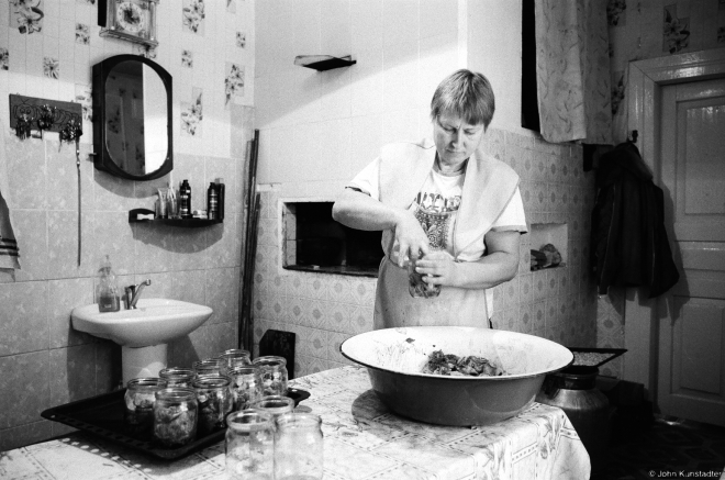 9.Polesian Kitchen in Winter, Putting the Duck Meat in Jars, Tsjerablichy 2016, 2016342a- (65580001